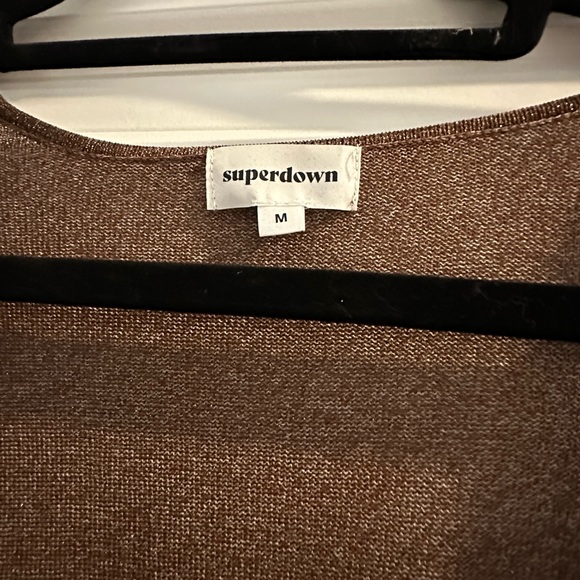 superdown Genia Off Shoulder Dress in Mocha - Picture 7 of 10